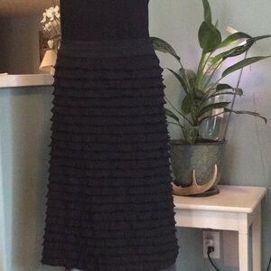 Elegant Black Tiered Skirt